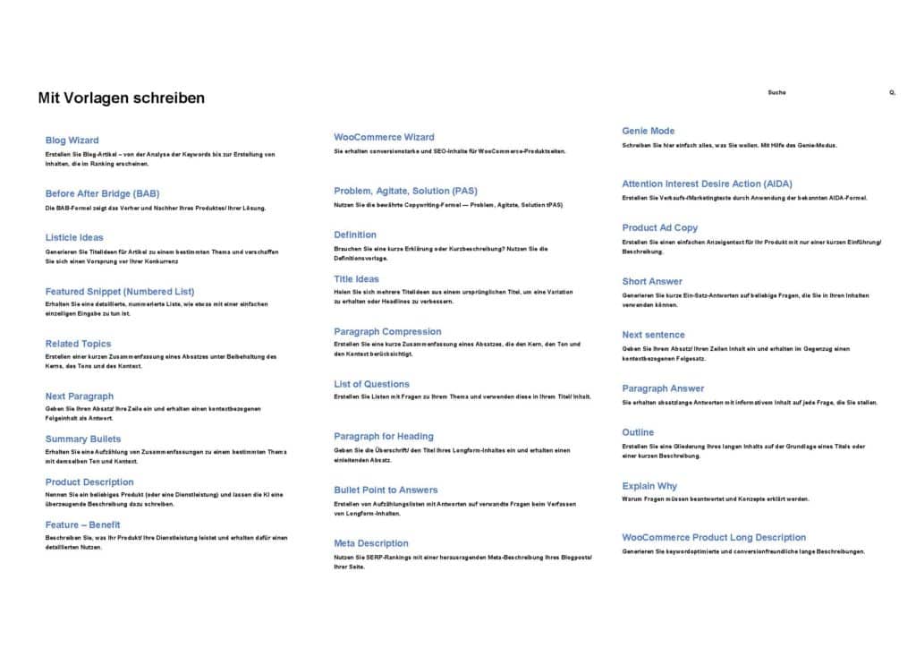 Die Kajinga KI ist mit 30+ Templates Ihr Assistent für Content & SEO